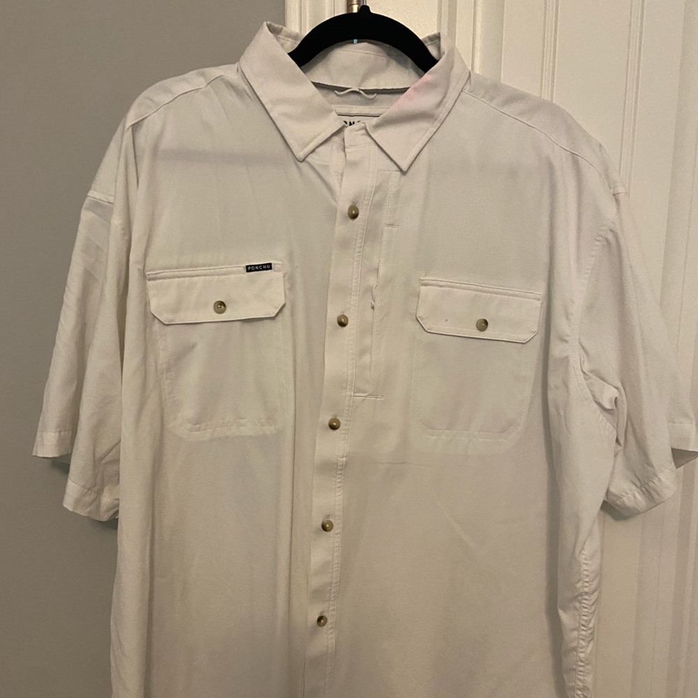 PONCHO BRAND WHITE BUTTON DOWN